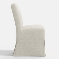 Gray upholstered chair on a white background