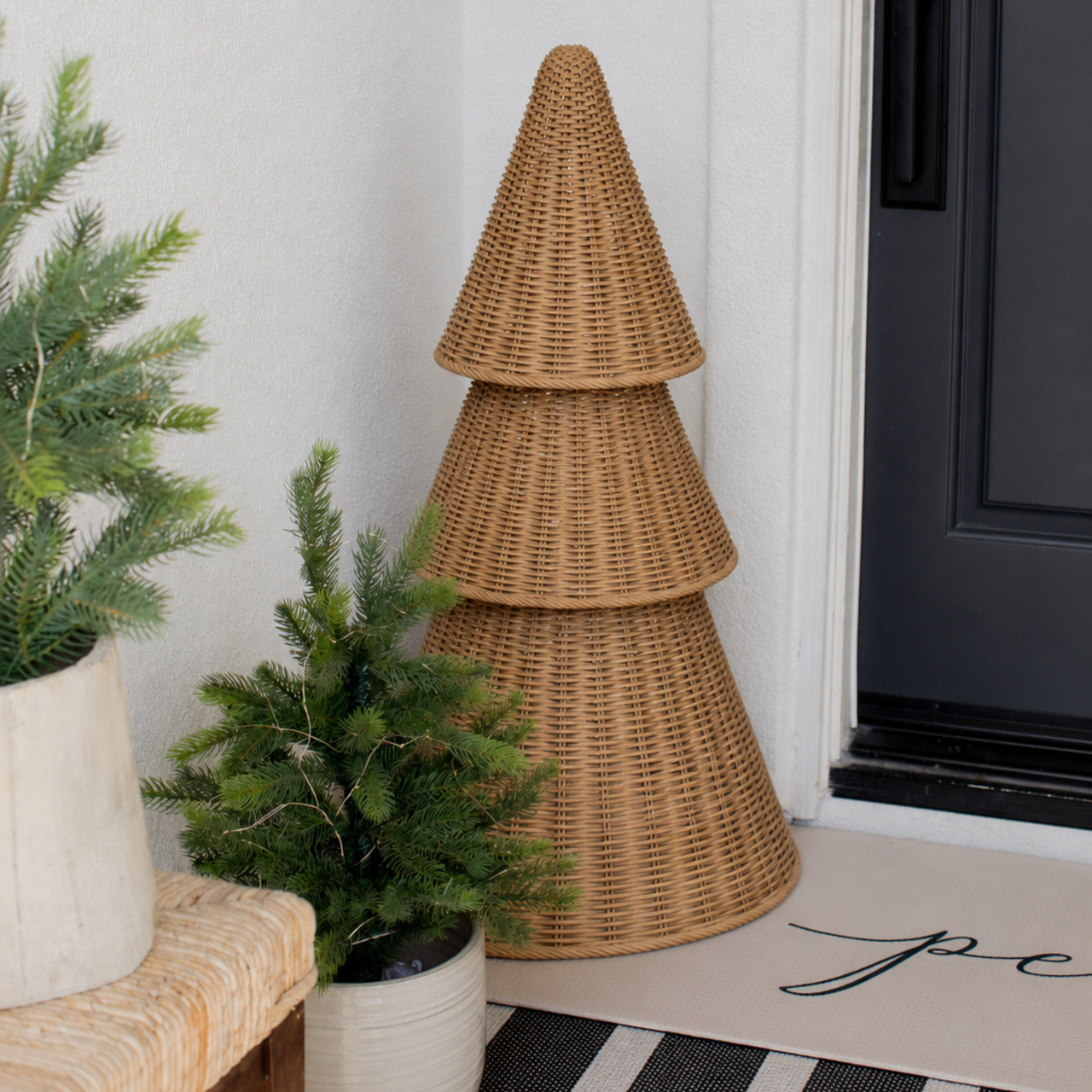 Wicker Christmas Tree