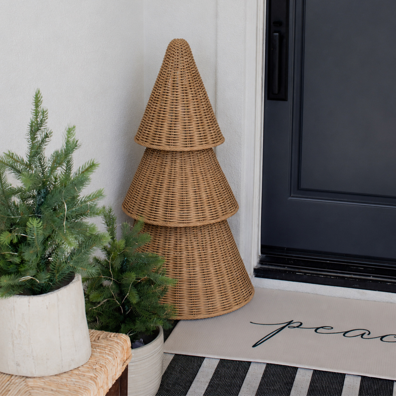 Wicker Christmas Tree