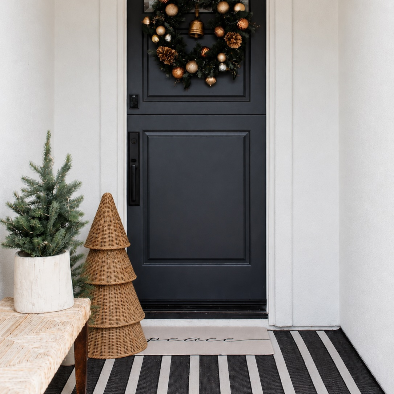 Wicker Christmas Tree