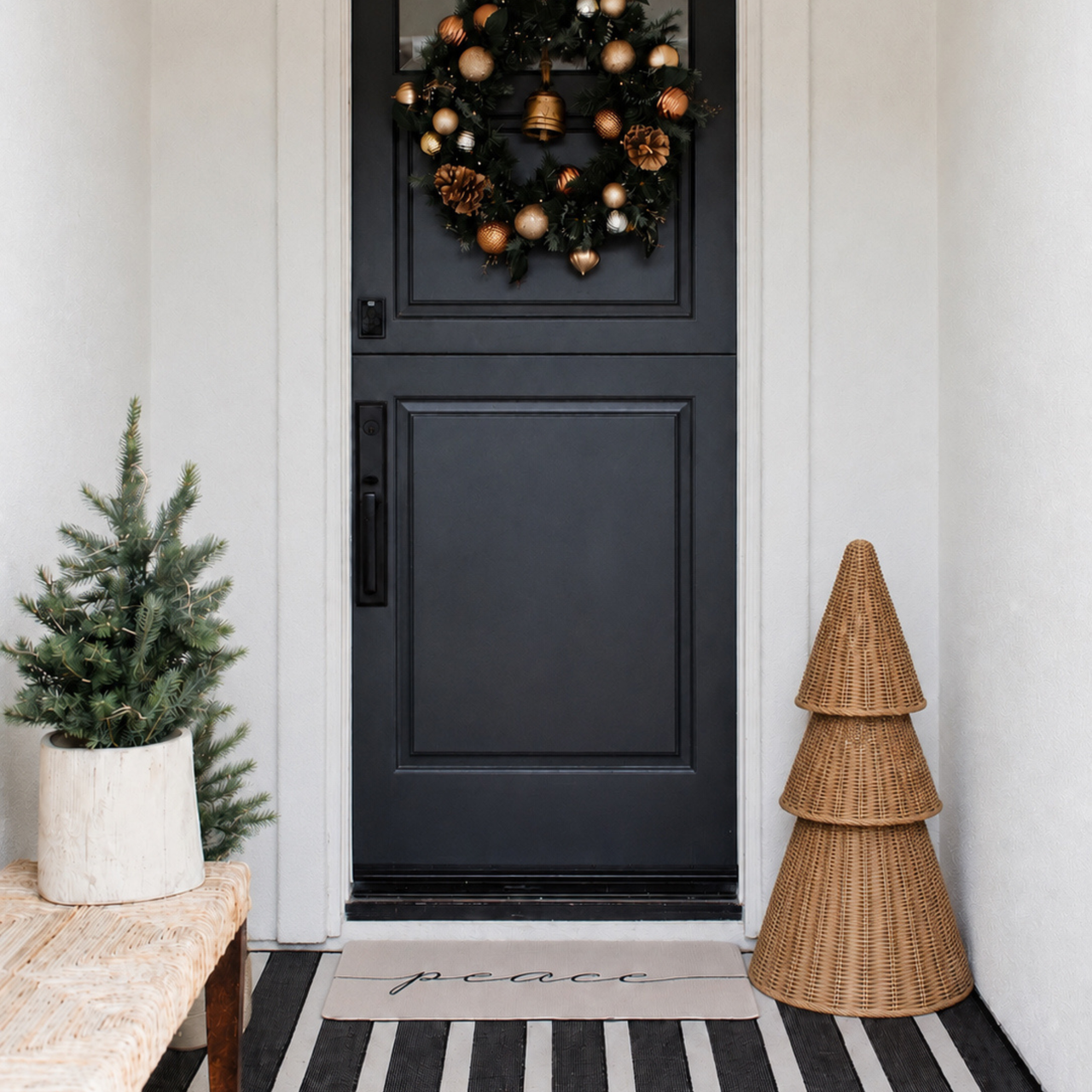 Wicker Christmas Tree
