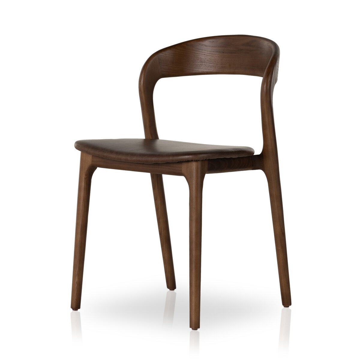 Wooden chair on a white background