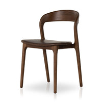 Wooden chair on a white background