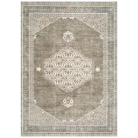 Decorative rug with geometric pattern on a white background