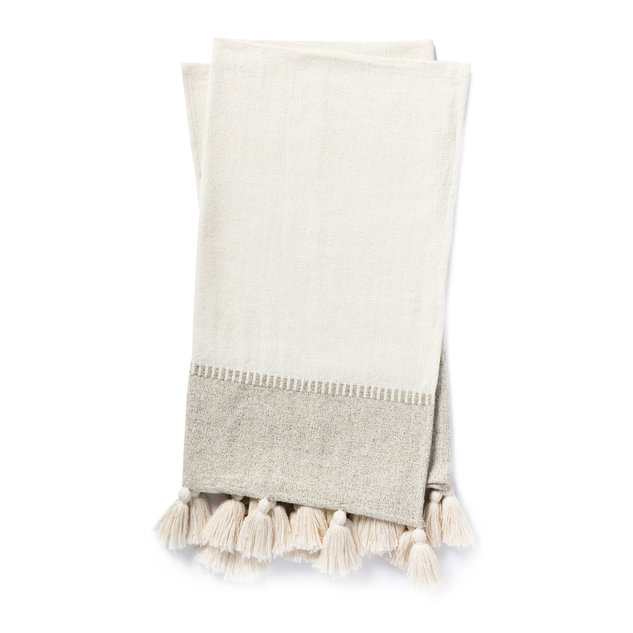 Ivory Gray Natural Throw