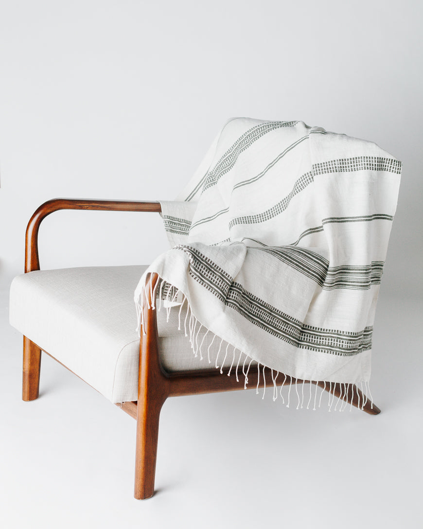 Aden Throw - Natural / Grey