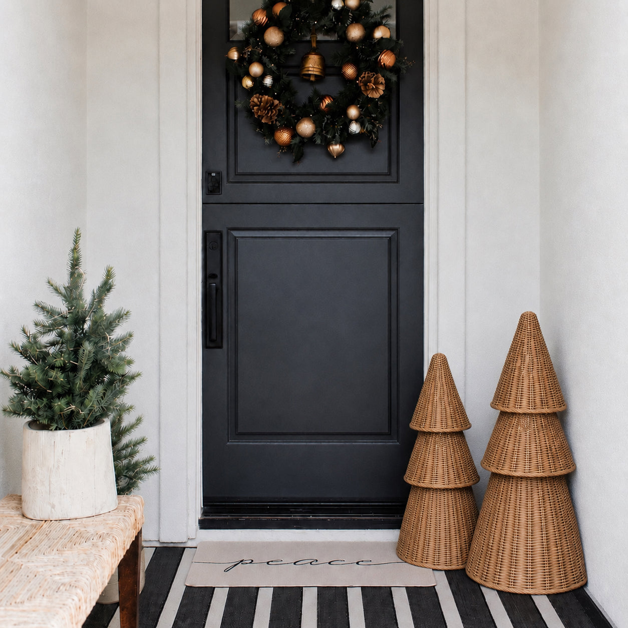 Wicker Christmas Tree