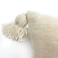 Cream Pillow Cover with Tassels