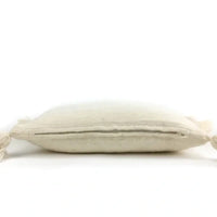 Cream Pillow Cover with Tassels